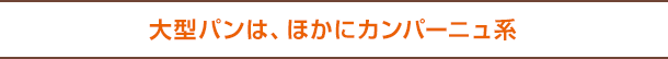 大型パンは、ほかにカンパーニュ系