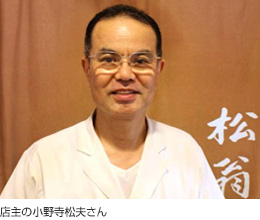 店主の小野寺松夫さん