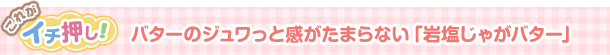バターのジュワっと感がたまらない「岩塩じゃがバター」