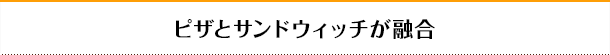 ピザとサンドウィッチが融合