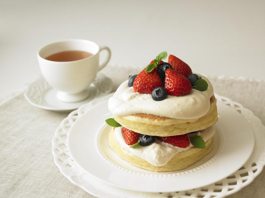 紅茶のベリ－ベリ－ホットケ－キ