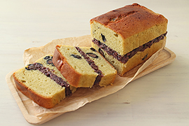 パウンドケ－キの１７穀あんサンド